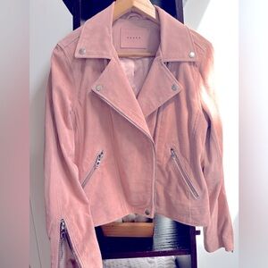 New light pink leather jacket
